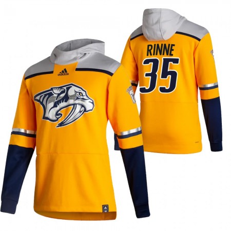 Nashville Predators Pekka Rinne 35 2020-21 Reverse Retro Pullover Mikiny Hooded - Pánské